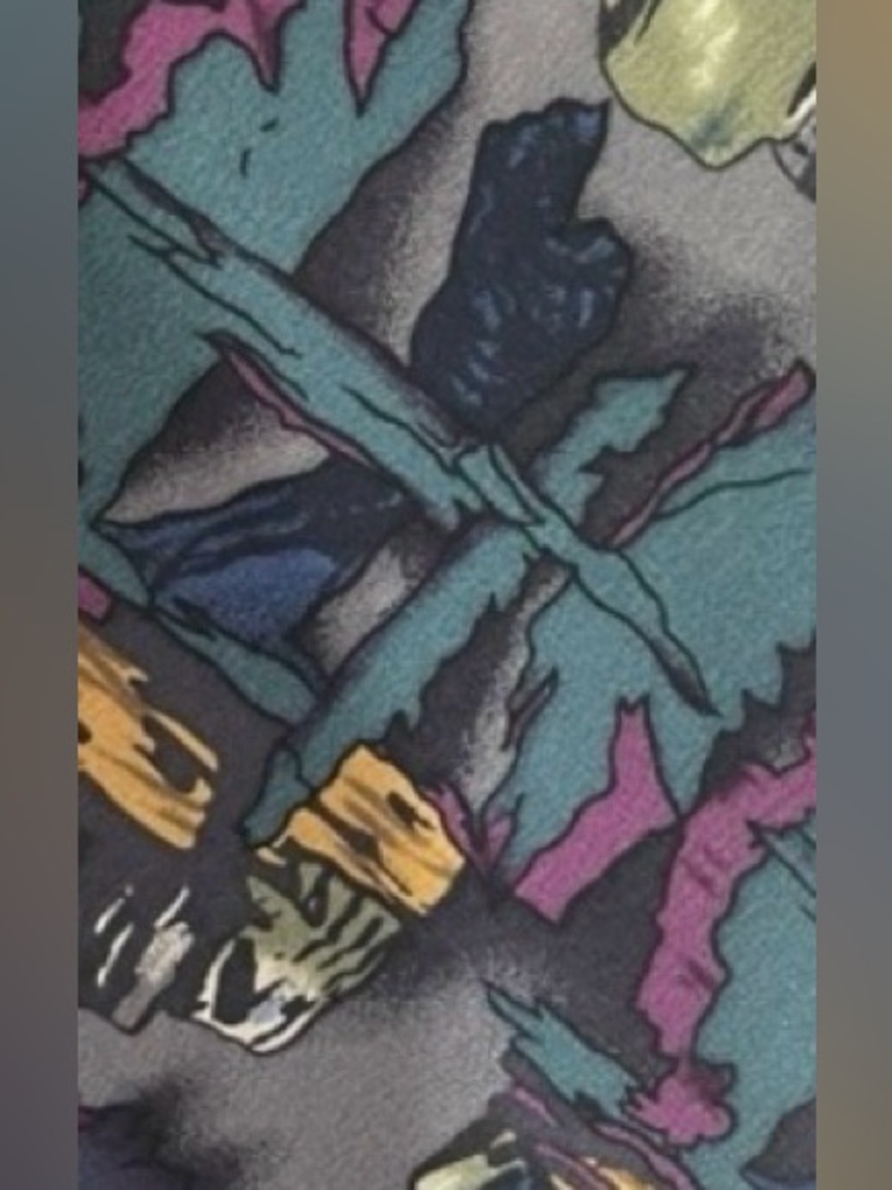 J. Garcia Multicolor Silk Y2K Vintage Tie